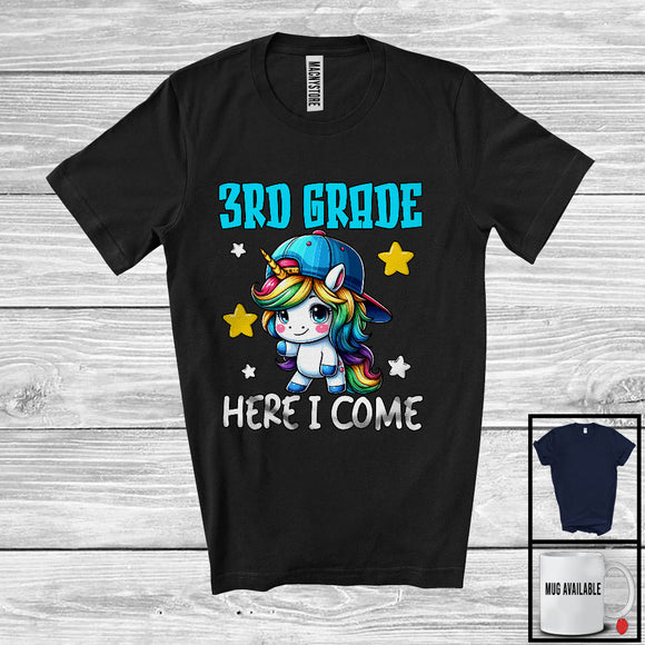 MacnyStore - 3rd Grade Here I Come; Colorful Back To School Unicorn Lover; Boys Students Group T-Shirt