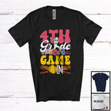 MacnyStore - 4th Grade Game On; Joyful First Day Of School Flowers Softball Player; Students Teacher T-Shirt