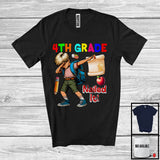 MacnyStore - 4th Grade Nailed It, Colorful Graduation Last Day Of School Dabbing Boys, Student Group T-Shirt