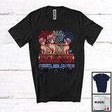 MacnyStore - 4th Of July, Adorable Independence Day Three Sphynx Cat On Truck Fireworks, Patriotic Group T-Shirt