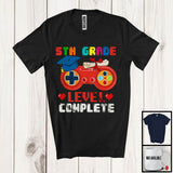 MacnyStore - 5th Grade Level Complete, Humorous Summer Vacation Game Controller, Gamer Gaming Lover T-Shirt