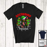 MacnyStore - Accordion Elf Squad; Awesome Christmas Snowing Accordion Player Group; Musical Instruments T-Shirt