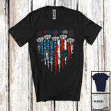 MacnyStore - Accordion Heart Shape American Flag, Awesome 4th Of July Musical Instruments Player, Patriotic T-Shirt