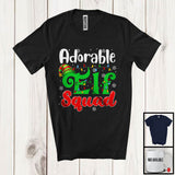 MacnyStore - Adorable Elf Squad; Merry Christmas Lights Snowing ELF Lover; X-mas Family Group T-Shirt