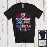 MacnyStore - All American BRUH, Cheerful 4th Of July US Flag Sunglasses Fireworks, Patriotic Family Group T-Shirt