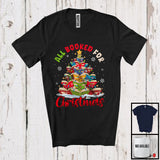 MacnyStore - All Booked For Christmas; Awesome X-mas Tree Lights Book; Librarian Snowing Around T-Shirt