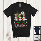 MacnyStore - All Of The Ferret Reindeer; Fantastic Christmas Tree Three Reindeer Animals; Snowing Family T-Shirt