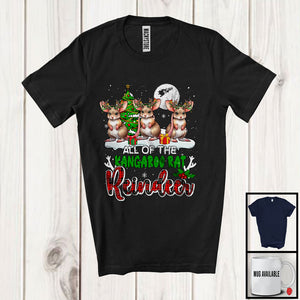 MacnyStore - All Of The Kangaroo Rat Reindeer; Fantastic Christmas Tree Three Reindeer Animals; Snowing Family T-Shirt