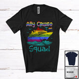 MacnyStore - Ally Cruise Squad, Proud LGBTQ Gay Rainbow Flag Cruise Lover, Matching LGBT Gay Group T-Shirt