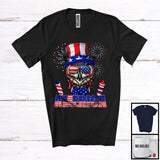 MacnyStore - America, Proud 4th Of July Owl USA Flag Sunglasses, Bird Animal Lover Patriotic Group T-Shirt