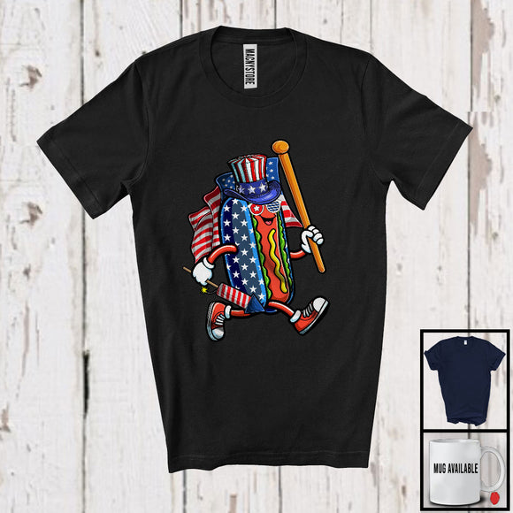 MacnyStore - American Flag Sausage, Humorous 4th Of July Sausage Sunglasses Firecracker, Patriotic Group T-Shirt