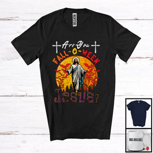 MacnyStore - Are You Fall-O-Ween Jesus, Awesome Halloween Costume Moon Jesus Cross, Family Group T-Shirt