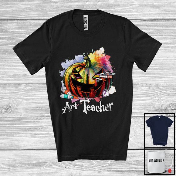 MacnyStore - Art Teacher; Horror Halloween Costume Pumpkin Teaching Lover; Art Teacher Group T-Shirt