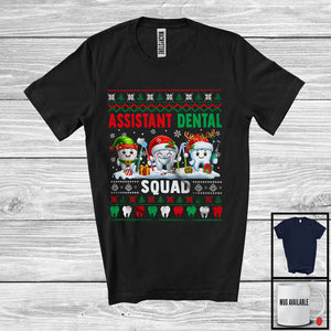 MacnyStore - Assistant Dental Squad; Lovely Christmas Santa ELF Reindeer Teeth Sweater; Dental Dentist T-Shirt