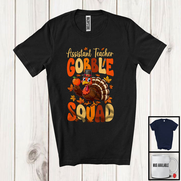 MacnyStore - Assistant Gobble Squad; Wonderful Thanksgiving Turkey Sunglasses Fall Leaf; Careers Jobs T-Shirt