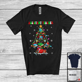 MacnyStore - Assistant Teacher; Proud Christmas Tree Lights Jobs Careers; X-mas Pajama Family Group T-Shirt