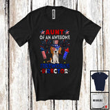 MacnyStore - Aunt Of An Awesome Fireworks Director, Lovely 4th Of July Beagle, Fireworks Patriotic T-Shirt