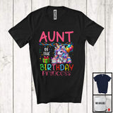 MacnyStore - Aunt Of The Birthday Princess, Joyful Birthday Party Celebration Unicorn Lover, Family Group T-Shirt