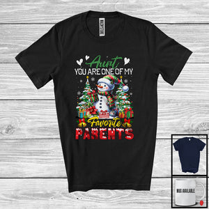 MacnyStore - Aunt You Are One Of My Favorite Parents; Merry Christmas Tree Snowman Snow; Family Group T-Shirt