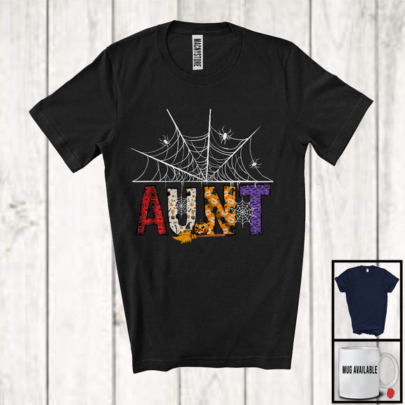MacnyStore - Aunt, Scary Halloween Costume Spider Pumpkins Lover, Matching Family Group T-Shirt