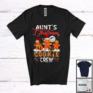 MacnyStore - Aunt's Christmas Cookie Crew; Humorous X-mas Three Santa Gingerbreads; Moon Family Group T-Shirt