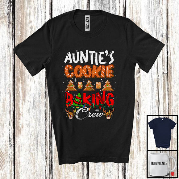 MacnyStore - Auntie's Cookie Baking Crew; Adorable Christmas Tree Santa Baker; X-mas Family Group T-Shirt