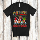 MacnyStore - Autism Not A Disability It's A Different Ability; Lovely Christmas Autistic Gnome; Family T-Shirt