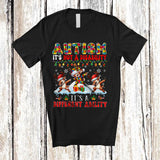 MacnyStore - Autism Not A Disability It's A Different Ability; Lovely Christmas Autistic Reindeer Dabbing; Family T-Shirt