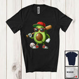 MacnyStore - Avocado Playing Baseball, Lovely Fruit Vegan Baseball Player Team, Sport Playing Lover T-Shirt