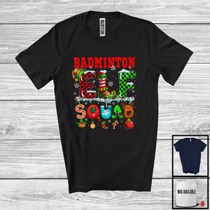 MacnyStore - Badminton Elf Squad; Wonderful Christmas Simple Elf Costume; Pajamas Sport Player Team T-Shirt