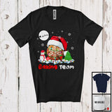 MacnyStore - Baking Team; Adorable Christmas Cookie Santa; X-mas Lights Snowing Baker Group T-Shirt