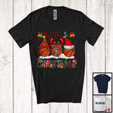 MacnyStore - Balls Deep In Christmas; Joyful Three Basketball Ornaments; Plaid Pajamas Sport Player Team T-Shirt