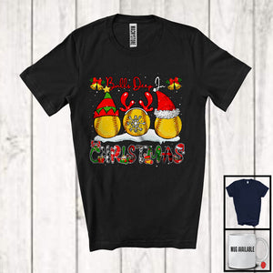 MacnyStore - Balls Deep In Christmas; Joyful Three Softball Ornaments; Plaid Pajamas Sport Player Team T-Shirt