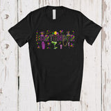 MacnyStore - Bartender; Joyful Mardi Gras Jester Hat And Beads Shaker Bartender; Plaid Jobs Careers Family T-Shirt