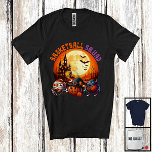 MacnyStore - Basketball Squad, Proud Halloween Three Mummy Monster Witch, Sport Player Playing Team T-Shirt