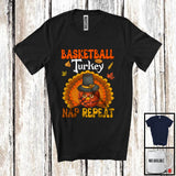 MacnyStore - Basketball Turkey Nap Repeat, Awesome Thanksgiving Fall Leaves Turkey, Sport Player Team T-Shirt