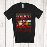 MacnyStore - Be Nice To The Architect Santa Is Watching; Amusing Christmas Sweater Santa; Jobs Careers T-Shirt