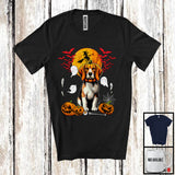 MacnyStore - Beagle Pumpkin Face Cosplay, Scary Halloween Costume Beagle Lover, Family Group T-Shirt