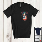 MacnyStore - Beagle in American Flag Pocket, Adorable 4th Of July Beagle Owner, Patriotic Group T-Shirt