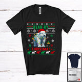 MacnyStore - Bear-ry Christmas; Merry Christmas Sweater Lights Santa Bear Animal Lover; Family Group T-Shirt