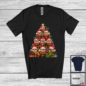 MacnyStore - Beaver Christmas Tree; Lovely X-mas Santa Elf Reindeer Beaver Rodent Animal Lover; Family Group T-Shirt