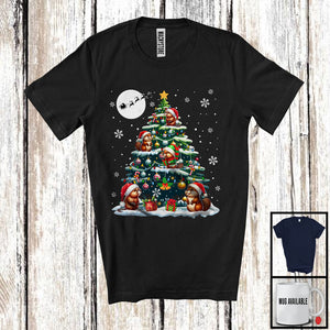 MacnyStore - Beaver On Christmas Tree; Fantastic Christmas Santa Elf Reindeer Beaver; Rodents Animal T-Shirt