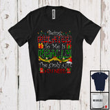 MacnyStore - Being Related To Me; Awesome Christmas Lights Plaid Ornaments; Family Friend X-mas Group T-Shirt