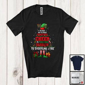 MacnyStore - Best Way To Spread Christmas Cheer Is Teaching Bassoon; Joyful Elf Musical Instruments; Teacher T-Shirt