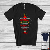 MacnyStore - Best Way To Spread Christmas Cheer Is Teaching Biology; Amusing X-mas Elf; Leopard Plaid Teacher T-Shirt