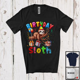 MacnyStore - Birthday Sloth, Lovely Birthday Party Celebration Sloth, Matching Sloth Family Lover T-Shirt