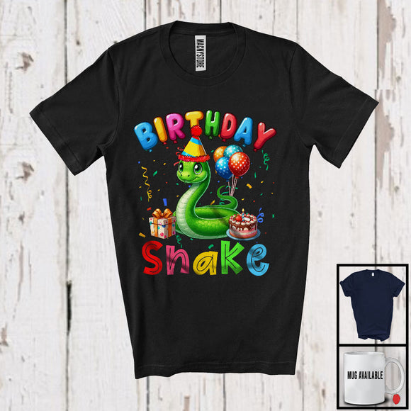 MacnyStore - Birthday Snake, Lovely Birthday Party Celebration Snake, Matching Snake Family Lover T-Shirt