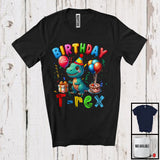 MacnyStore - Birthday T-Rex, Lovely Birthday Party Celebration T-Rex, Matching T-Rex Family Lover T-Shirt