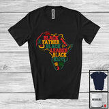 MacnyStore - Black Father Black Leader Black King, Awesome Juneteenth Africa Map, Afro African Family Group T-Shirt