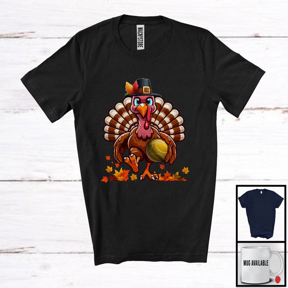 MacnyStore - Bocce Ball Turkey; Humorous Thanksgiving Turkey; Sport Playing Player Team T-Shirt